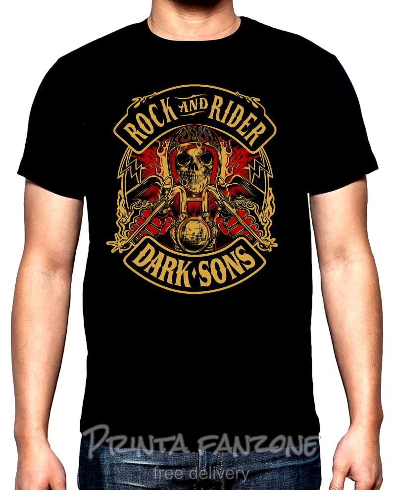T-SHIRTS Rock and rider, Dark sons, men's t-shirt, 100% cotton, S to 5XL